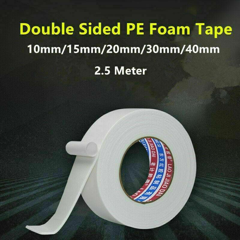 V528-2280046-228005016842-202509190926-00 Double Sided White Pe Foam Sticky Tape Mounting Diy Craft Strong Adhesive 2.5M - 15mm*2.5m - Image 1