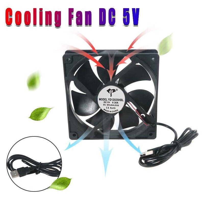 V528-2PCSFAN-245675-202509251030-00 2Pcs 120Mm Usb Cooling Fan Silent Fan Computer Case Pc Cpu Case Dc 5V Office Au - Image 1