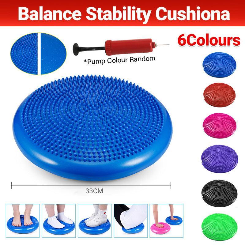 V528-9360101024383-202510011100-00 Balance Stability Cushion Wobble Air Disc Ankle Knee Strength Rehab Exercise - Black - Image 1