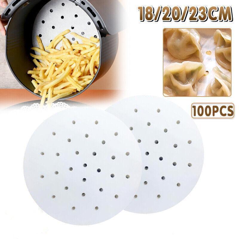 V528-9360101056315-202509301718-00 100Pcs 7/8/9 Non-Stick Air Fryer Parchment Liners - 23CM - Image 1
