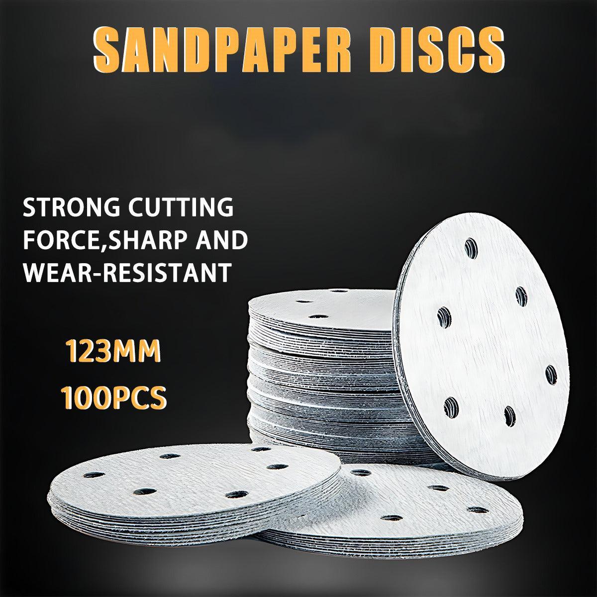 V528-9360312020532-202509301446-00 100x 123mm 6/8-Hole Sanding Discs Hook Loop Orbital Sander Pads 80 120 240 Grit - 80 Grits(6-Hole) - Image 1
