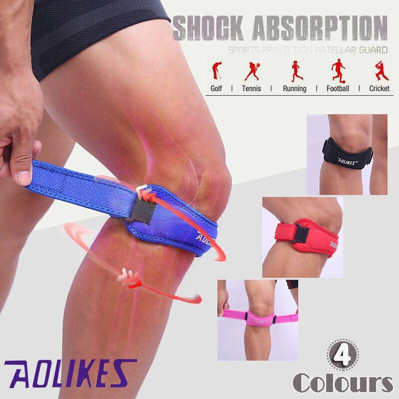 V528-9360312049939-202510010827-00 Aolikes Knee Strap Patella Jumper Gel Runner Tennis Sports Brace Support - Pink - Image 1