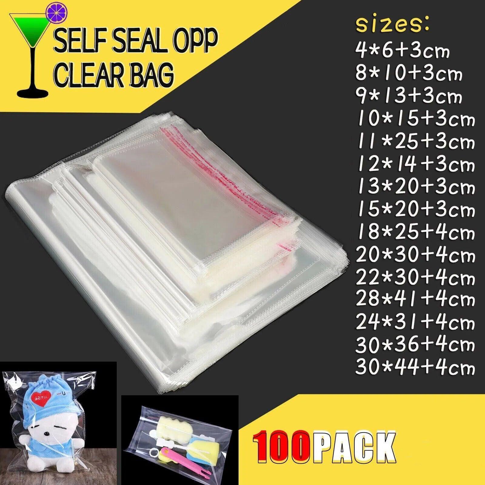 V528-9360312060040-202510011227-00 Multi-size Clear Self-Seal Cellophane Bags - Bulk Adhesive Opp - 15*20+3 - Image 1