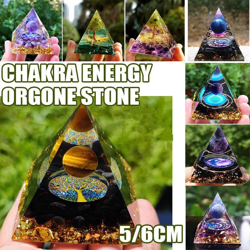 V528-9360312073361-202509301536-00 Amethyst Crystal Sphere Orgonite Pyramidamp Obsidians - Green Tree(50mmx50mm) - Image 1