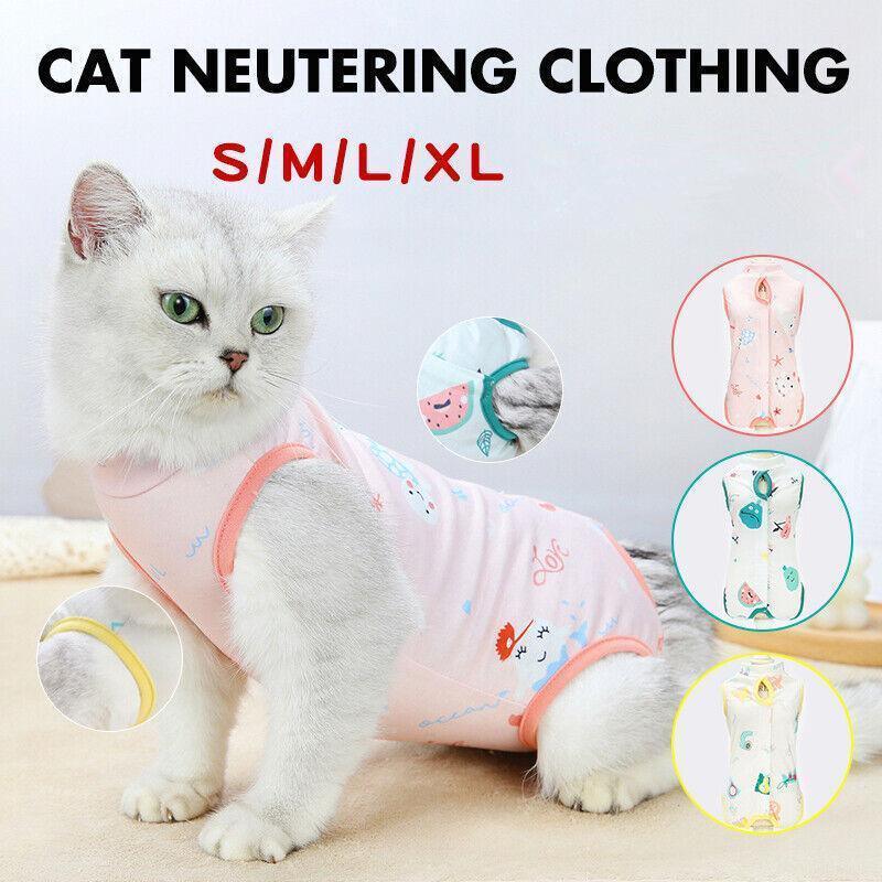 V528-9360312135809-202509301827-00 Pet Cat Postoperative Recovery Suit Pet Surgery Clothing Sterilization Weaning Pink - L(Bust: 44cm Length: 34cm) - Image 1