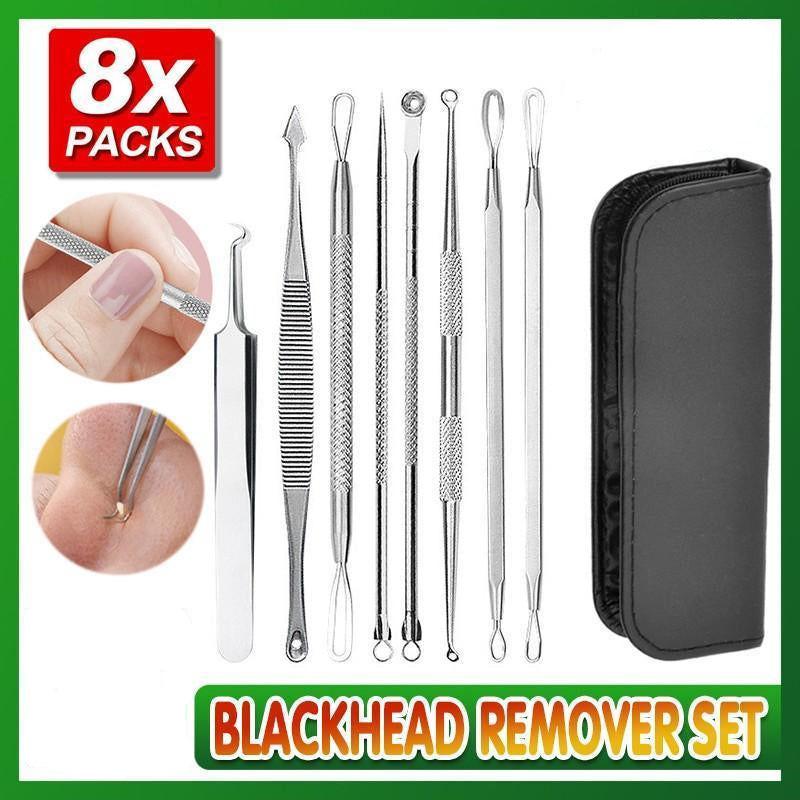 V528-ACNENEEDLE-8PCS-50521-202509291645-00 8PCS Stainless Steel Blackhead Remover and Blemish Extractor Tool Kit with Case - Image 1