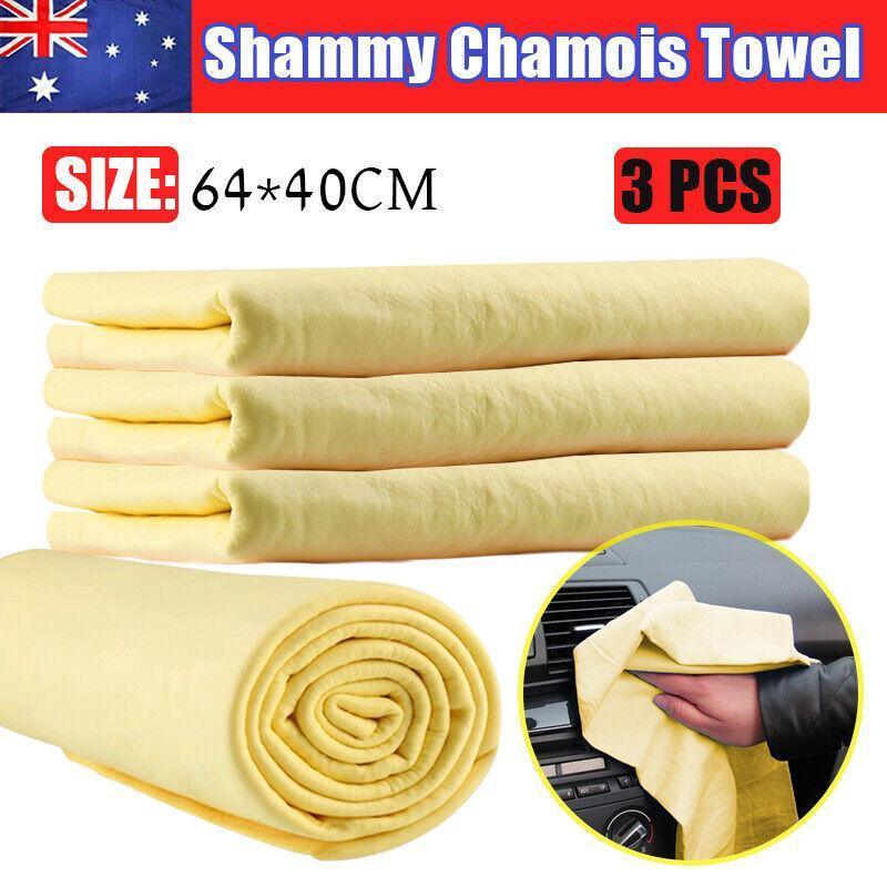 V528-AHAMMYCHAMOISTOWEL-3PCS-125763-202509291509-00 3X Large Size Shammy Chamois Towel Pvs For Car Home Office Pet Garden Restaurant - Image 1