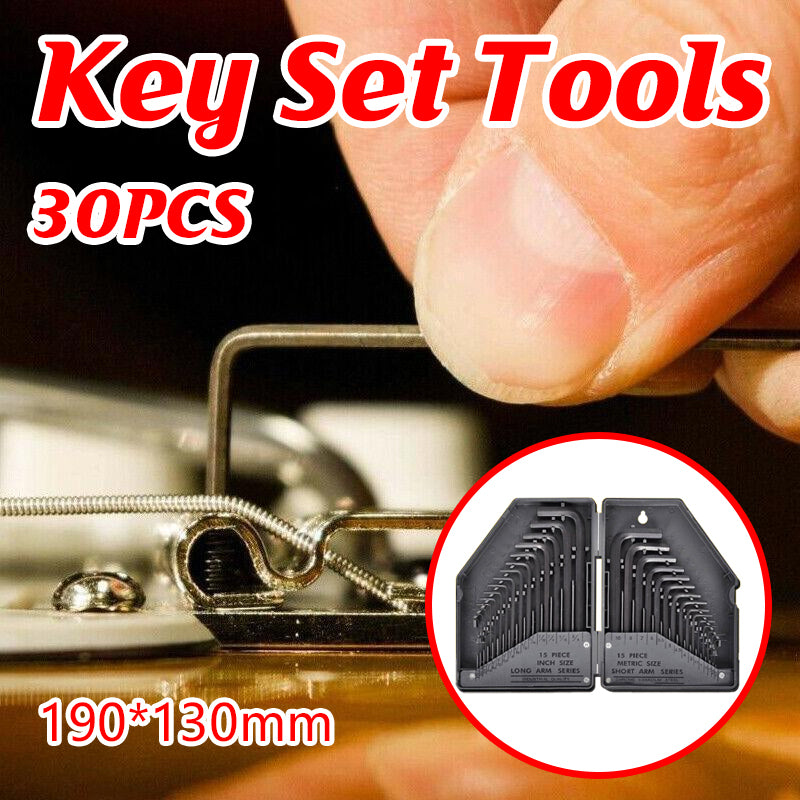 V528-ALLENTOOL-872518-202509291519-00 30Pcs Hex Key Metric & Imperial Allen Alan Allan Key Set Tools Kit Crv Au Stock - Image 1