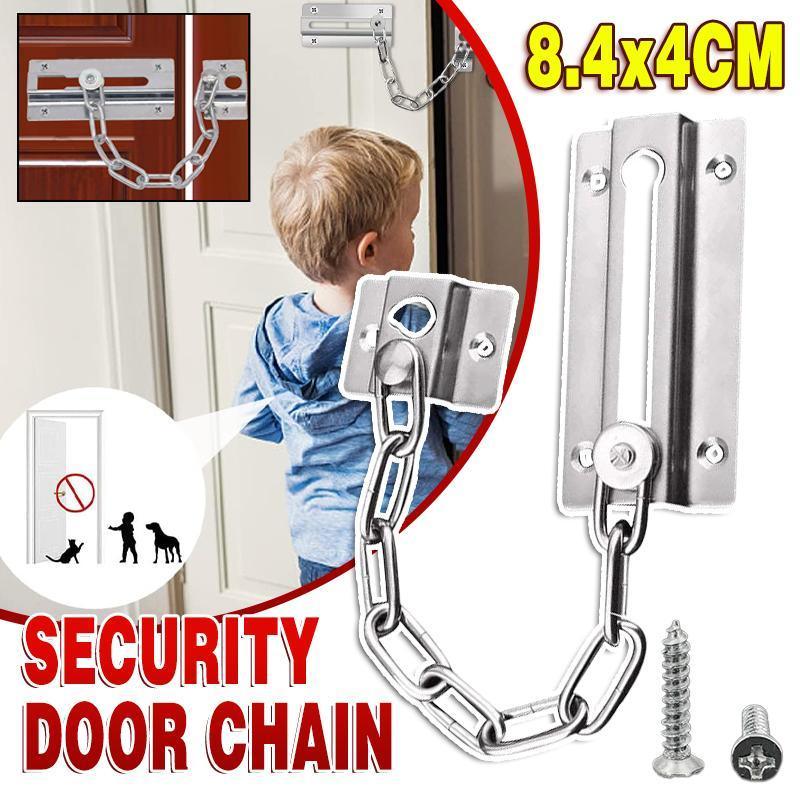 V528-ANTI-THEFTCHAIN-77528-202509251703-00 Security Door Chain Home Office Lock Guard Latch Stainless Sliding Fastener - Image 1