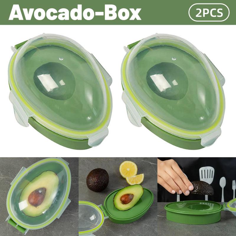V528-AVOCADO-BOX-2PCS-765120-202509250921-00 2pcs Kitchen Avocado Storage Box with Clear Lid Avocado Cooler Freshness Keeper - Image 1