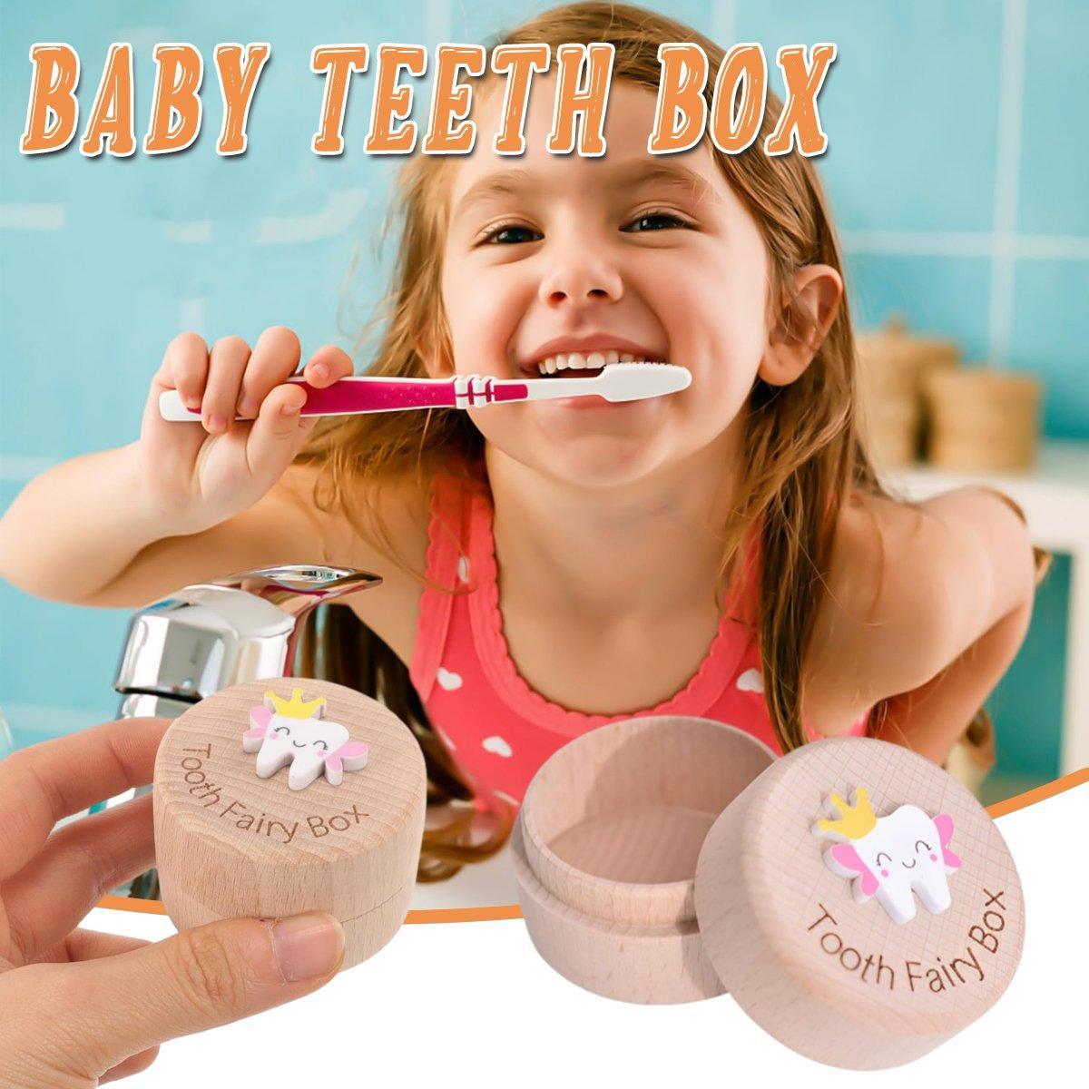 V528-BABY-TOOTH-BOX-16-147259-202509291427-00 Wooden Baby Teeth Hair Keepsake Box Memory Storage for Boys Girls Hair Holder - Image 1