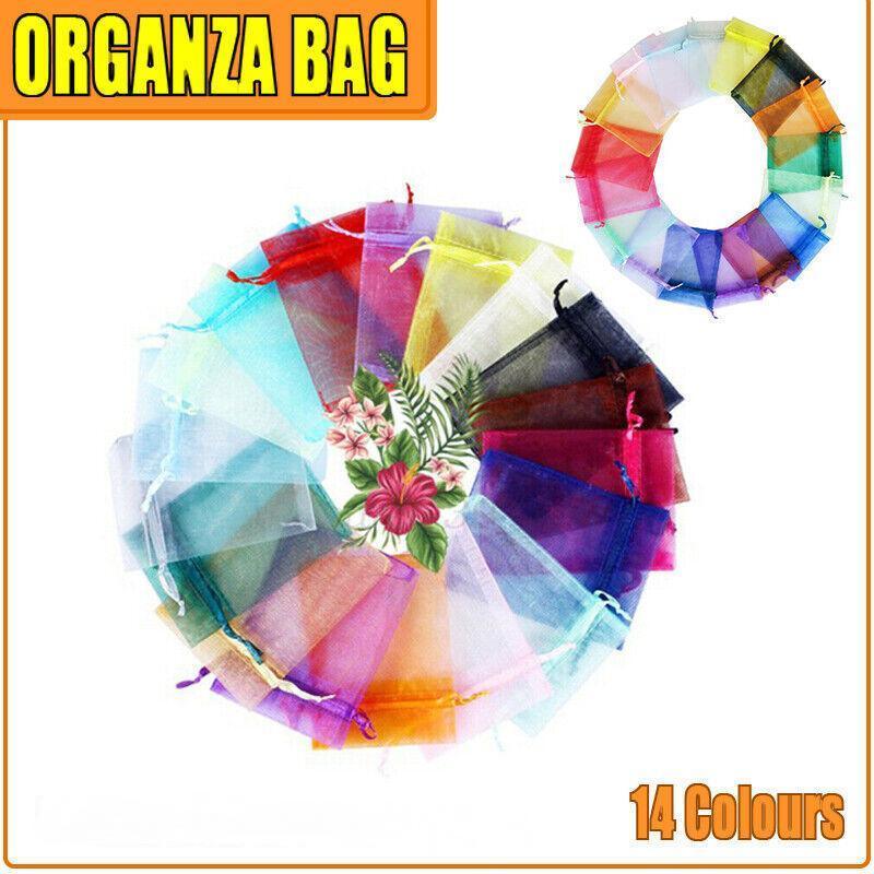 V528-BAG-10-15-50PCSLIGHTBLUE-228337-202510010109-00 50PCS Organza Bag Sheer Bags Jewellery Wedding Candy Packaging Sheer Bags 10*15 cm - Light Blue/50PCS - Image 1