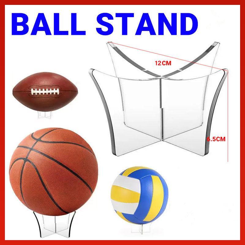 V528-BALLSTANDHOLDER-412704-202509251410-00 12Cm Clear Acrylic Ball Stand Holder Display Rugby Basketball Football Soccer - Image 1