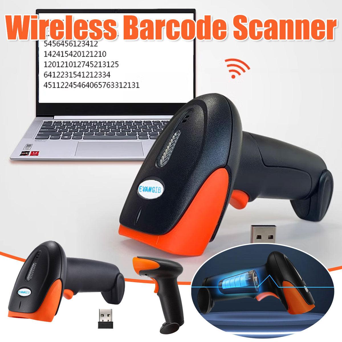 V528-BARCODE-SCANNER-ORANGE-912945-202509251232-00 Wireless Barcode Scanner 2D QR Code Handheld Reader for Supermarket Warehouse - Image 1