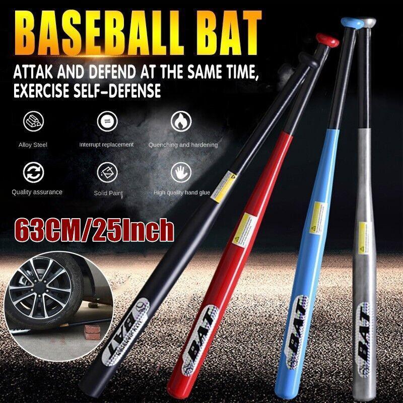 V528-BASEBALLBAT-BLUE-25IN-472799-202510010854-00 25inch 63CM Alloy Steel Metal Baseball Bat Racket 4 Colours - Blue - Image 1