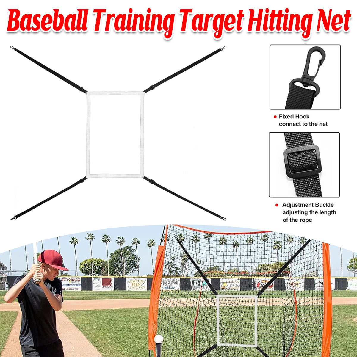 V528-BATTING-NET-455512-202509291927-00 Baseball Hitting Net Practice Target Throwing Batting Training Net For Outdoor - Image 1