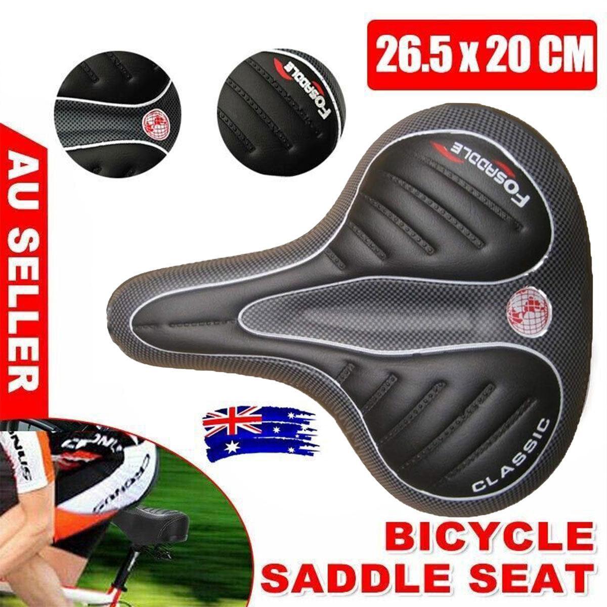 V528-BIKESEAT-642326-202509291436-00 Wide Big Bum Bike Bicycle Gel Cruiser Comfort Saddle Seat Sporty Soft Cushion Au - Image 1