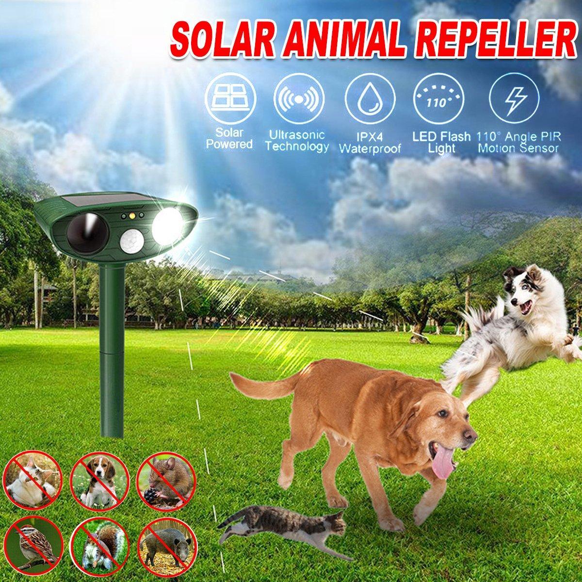 V528-BIRD-REPELLER-945602-202509291436-00 Solar Powered Ultrasonic Animal Bird Repeller Outdoor Pest Insect Control Device - Image 1