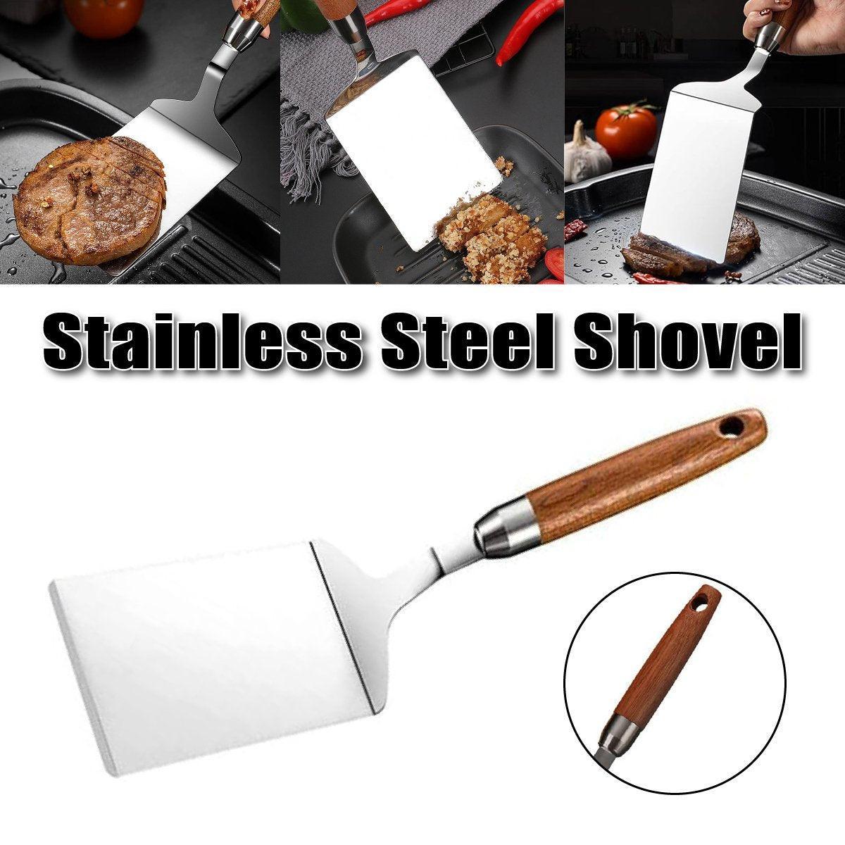 V528-BLADE-285MM-197654-202509251616-00 Stainless Steel Cooking Shovel Teppanyaki Spatula Pancake Steak Flipper Tool - Image 1