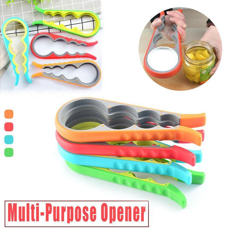 V528-BOTTLEOPENER-ORANGE-57849-202509302109-00 Silicone Jar Can Opener Multi-Purpose Lids Cap Arthritis Bottle Opener Easy Grip - Orange - Image 1