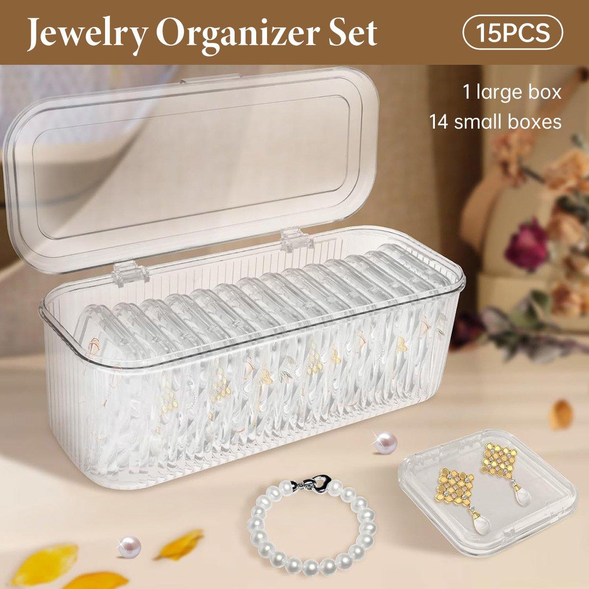 V528-BRACELET-BOX-15PCS-947505-202509251225-00 15pcs Transparent Storage Box Jewelry Organizer Bracelet Necklace Anti-Oxidation - Image 1