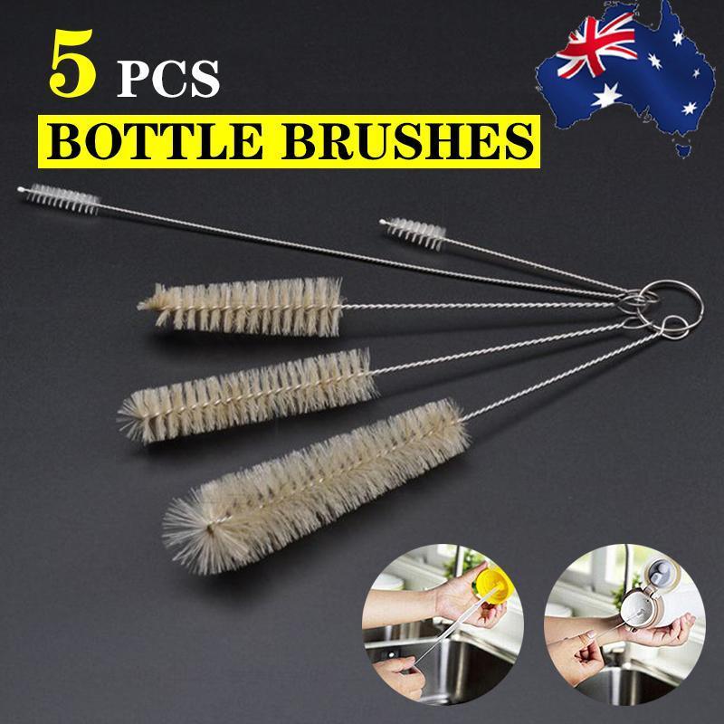 V528-BRUSHESSMALLCLEANING-5PCS-913273-202509251621-00 5PCS Bottle Cleaning Brush Set for Glass Straws Tubes Bottles Narrow Neck Cups - Image 1