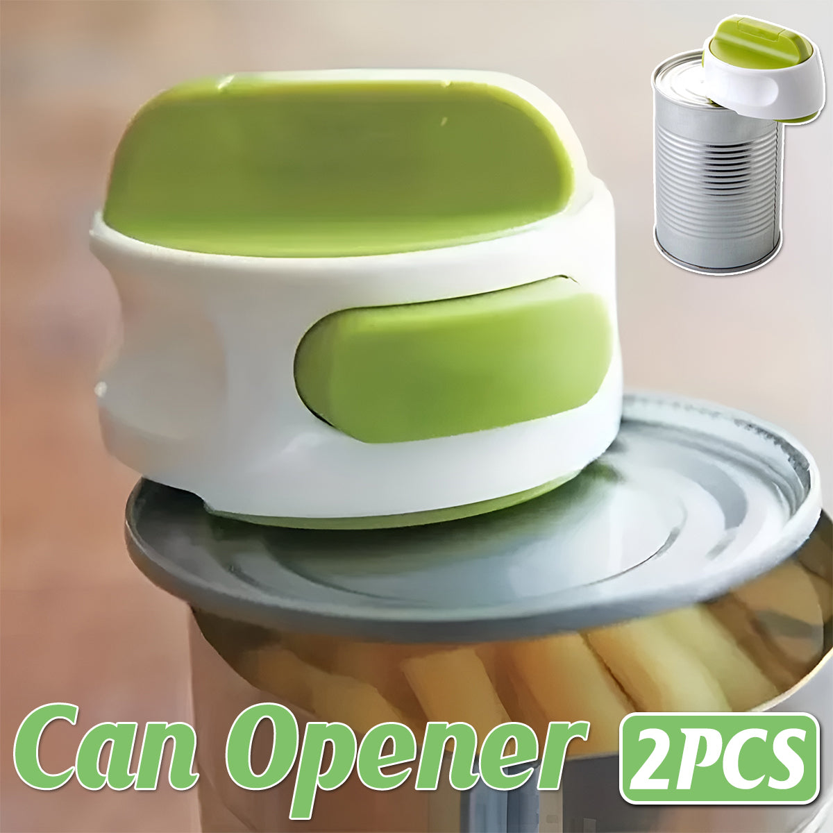 V528-CAN-OPENER-GREEN-2PCS-225641-202509251436-00 Can Opener Set 2pcs Manual Bottle Opener Stainless Steel Kitchen Tool for Home - Image 1