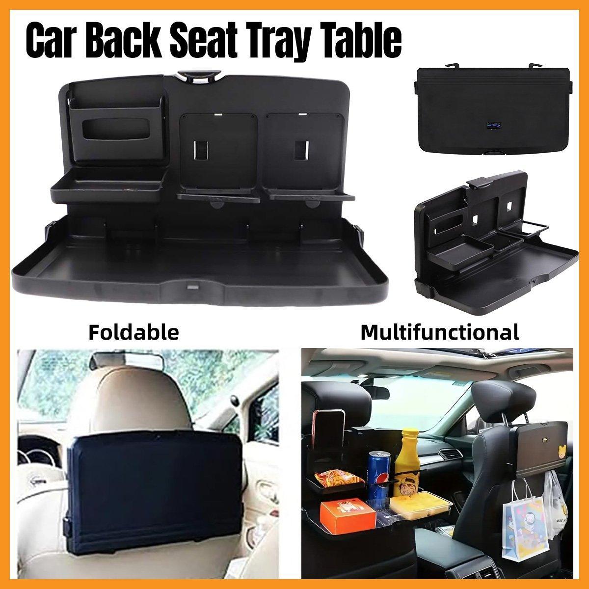 V528-CAR-TRAY-505066-202509251537-00 Foldable Back Seat Tray Table Multifunctional Car Organizer with Drink and Laptop Holder - Image 1