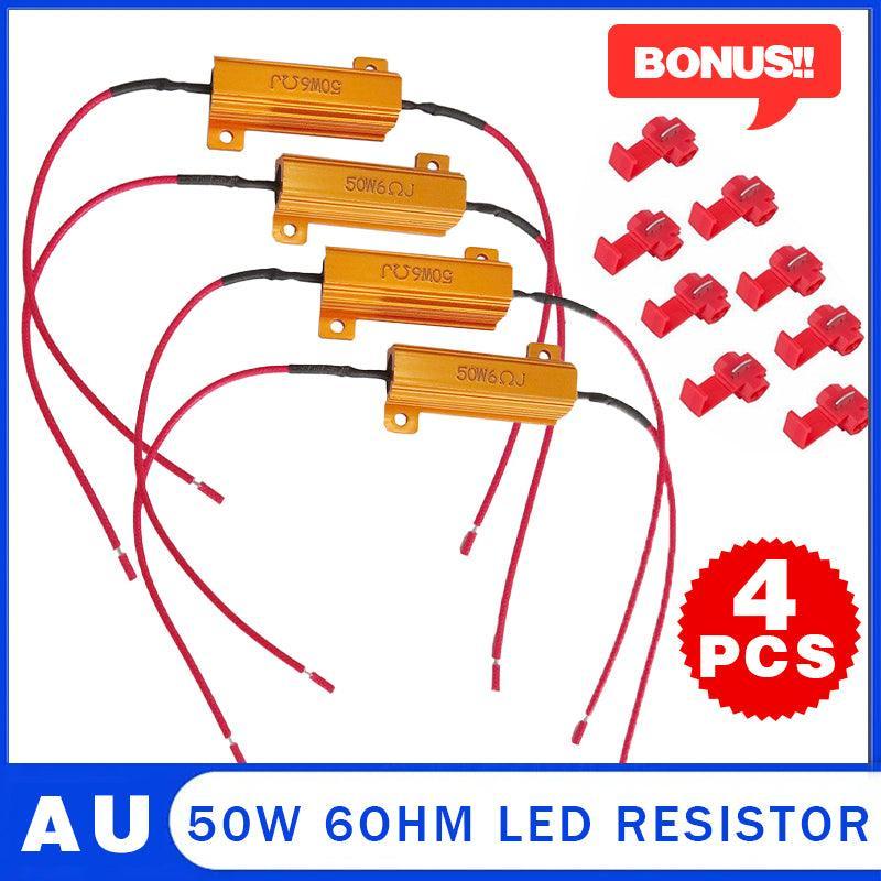 V528-CARLAMPRESISTANCE-4PCS-952546-202509291754-00 4X 50W Led Load Resistor 12V Lights Front Rear Indicator Hyper Flash Car 4Wd Ute - Image 1