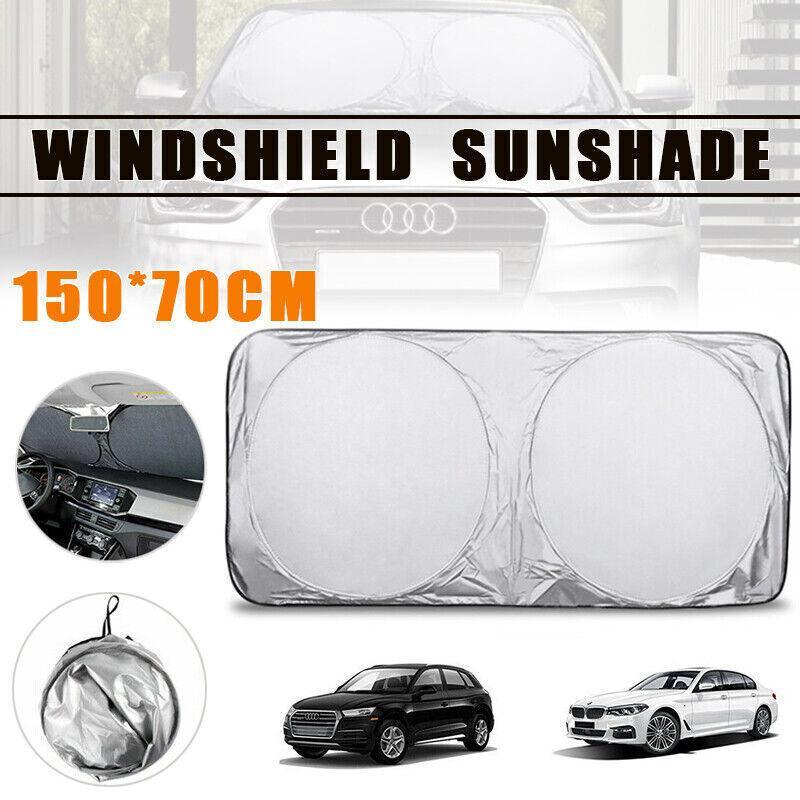 V528-CARSUNSHADE-857844-202509251645-00 Car Windshield Sunshade Foldable 150×70cm UV Block Front Visor for SUV Van - Image 1