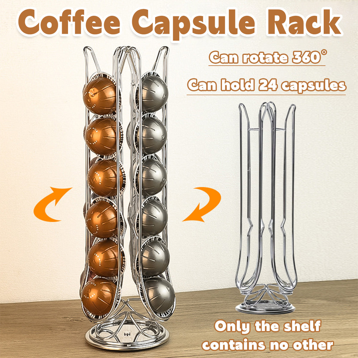 V528-COFFEE-POD-HOLDER-475220-202509291909-00 24 Coffee Capsule Holder Rack Storage Stand Pod Display Organizer Shelf Kitchen - Image 1