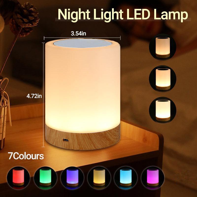 V528-COLORFULBEDSIDELAMP-852908-202509251545-00 Touch Led Desk Lamp Bedside Study Reading Table Light Usb Ports Dimmable Au - Image 1