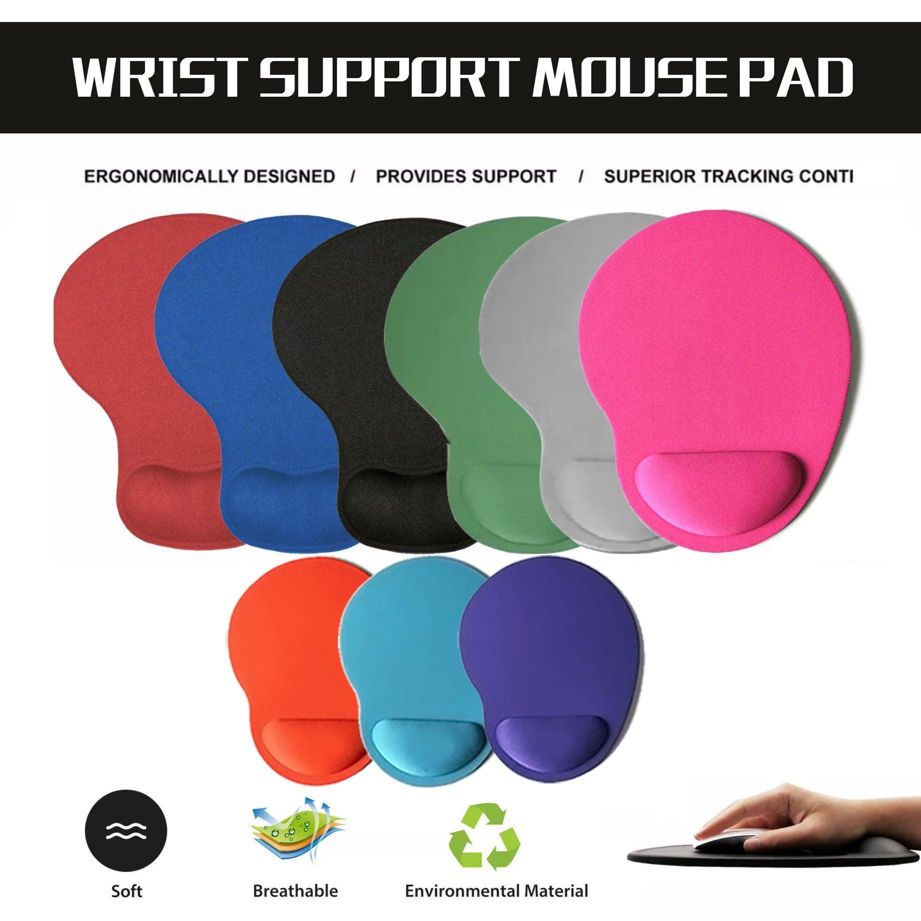 V528-COLOUR-GREEN43117-202510010318-00 Comfort Mouse Pad with Built In Wrist Support Non Slip Ergonomic Mice Mat - Green - Image 1