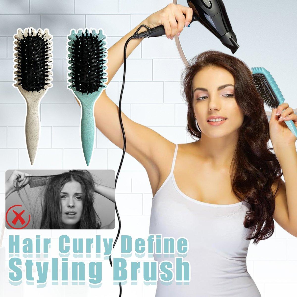 V528-COMB-CREAM-COLOURED-286391-202509301718-00 Upgraded Hair Styling Brush for Defined Curls with Ergonomic Handle Bounce Curl - Cream-Coloured - Image 1