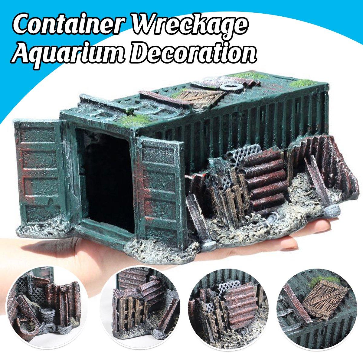 V528-CONTAINER-DECORATION-518033-202509251015-00 Fish Tank Aquascape Hiding Cave Shrimp Fish Shelter Aquarium Decoration House - Image 1