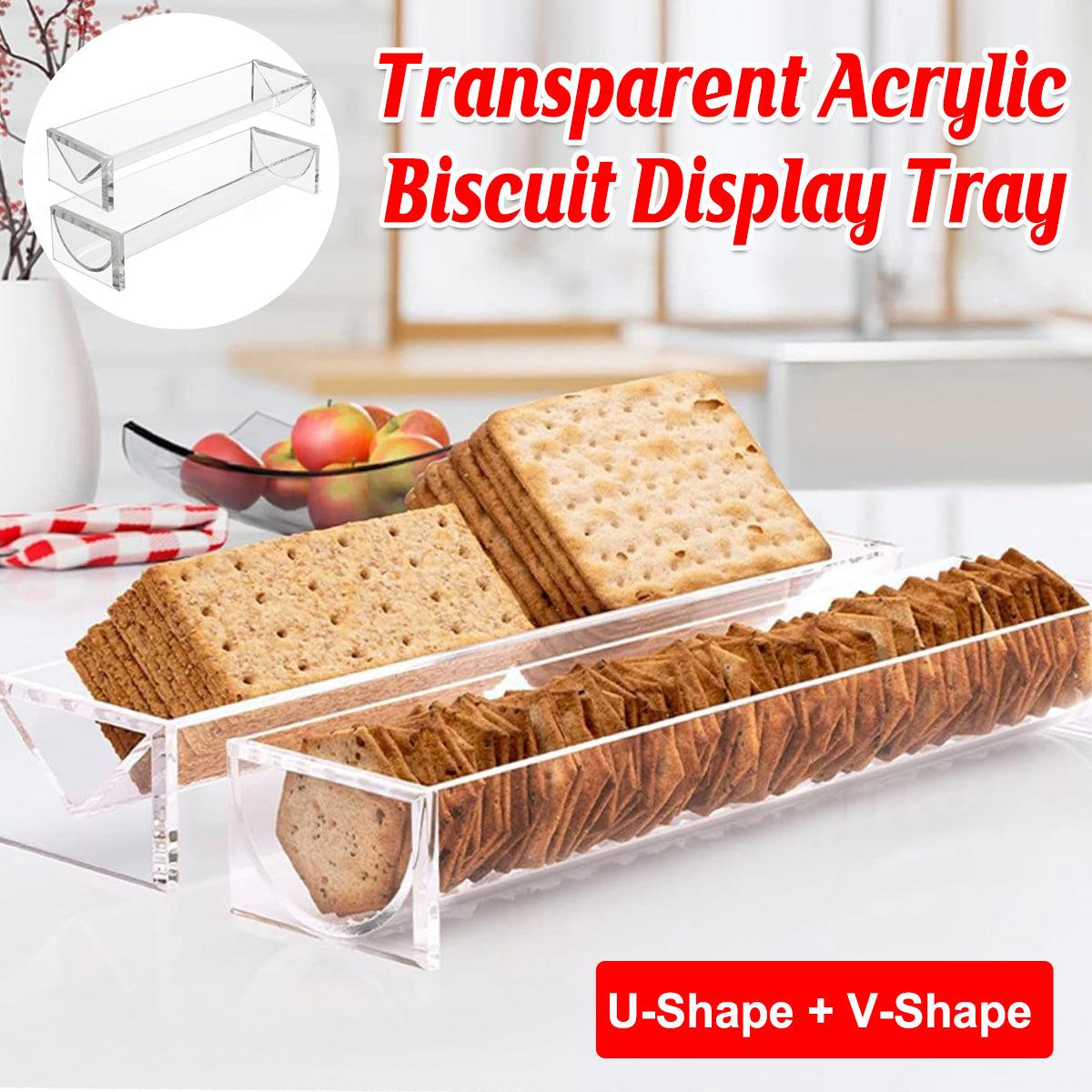 V528-COOKIE-STAND-VU-236432-202509251353-00 1PC Transparent Rectangular Biscuit Display Rack Food Dessert Wedding Cake Stand - Image 1