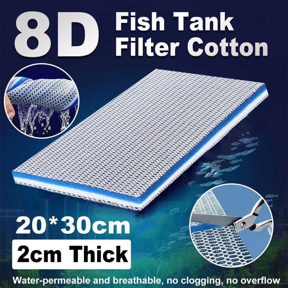 V528-COTTON-FILTER-8D-369409-202509251402-00 Aquarium 8D Filter Cotton Fish Tank Water Purification Sponge Material Pad - Image 1