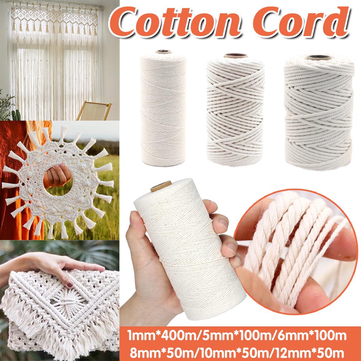 V528-COTTON-ROPE-6-100-661954-202509302027-00 Cotton Rope Macrame Cord 1-12mm DIY Craft Tapestry Binding Decorative String - 6mm x 100m - Image 1