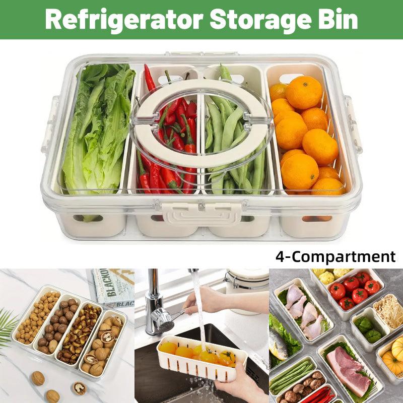 V528-CRISPER-BOX-155245-202509291654-00 Refrigerator Crisper Storage Box Food Organizer Container for Kitchen Fridge - Image 1
