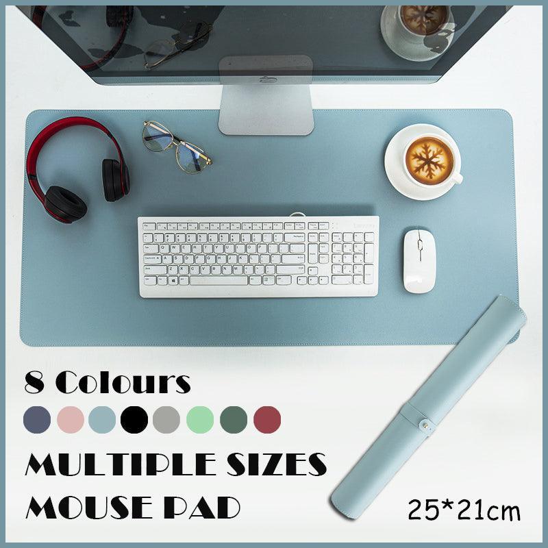 V528-DARKGREEN25-21CM87770-202509301327-00 Leather Mouse Pad Gaming Waterproof Desk Mat 25 x 21cm Anti Slip - Dark Green - Image 1