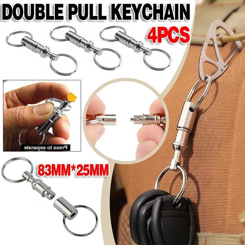 V528-DETACHABLEKEYRING-4PCS-393267-202509291909-00 4X Detachable Quick Release Removable Keyring Keychain Key Ring Pull Apart Split - Image 1