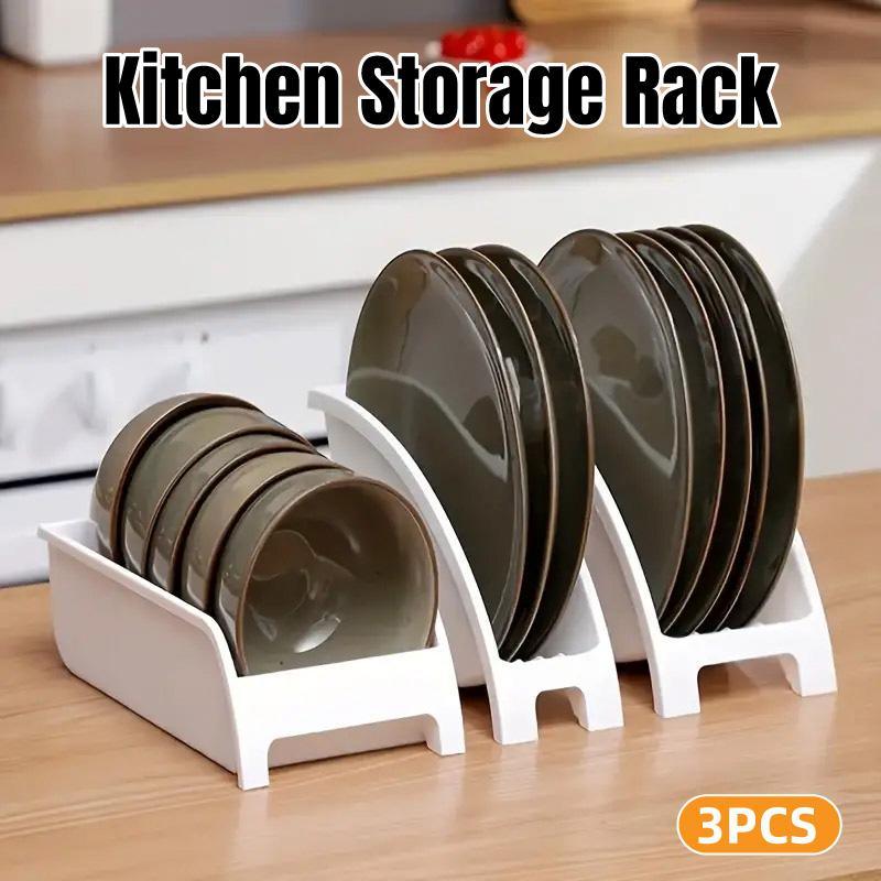 V528-DISH-RACK-3PCS-622528-202509251116-00 3pcs Home Bowl Storage Cabinet Built-in Cutlery Dish Rack Shelf Organizer Set - Image 1