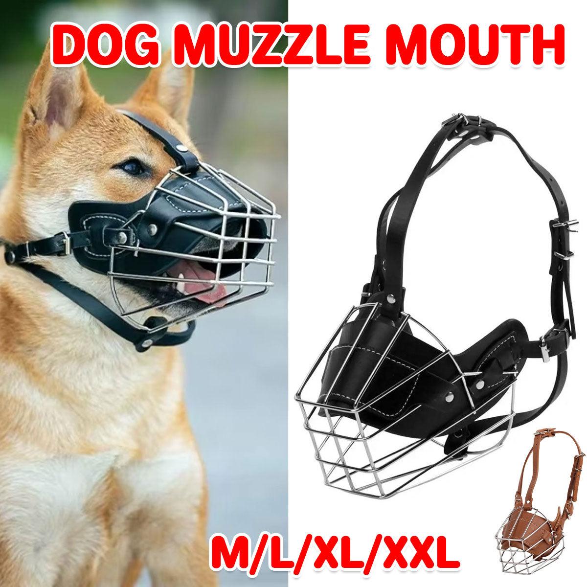 V528-DOG-MUZZLE-BROWN-XXL-544025-202509302327-00 Anti Bite Anti Bark Dog Muzzle Mouthguard Adjustable for Small Medium Large Dogs - Brown-XXL - Image 1