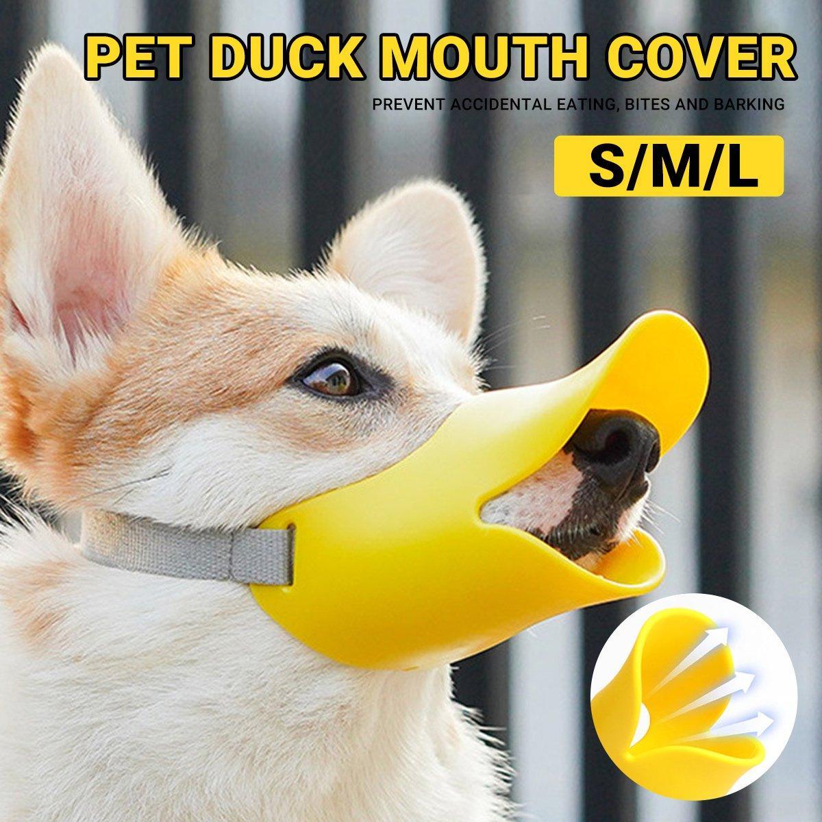 V528-DOG-MUZZLE-S-243902-202510010427-00 Comfortable Silicone Dog Muzzle Anti-Bite Soft Duck Muzzle Pet Training Supplies - S - Image 1