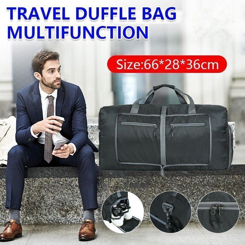 V528-DUFFELBAG-860815-202509251241-00 70L Large Travel Duffle Bag Foldable Waterproof Gym Bag with Shoe Compartment - Image 1