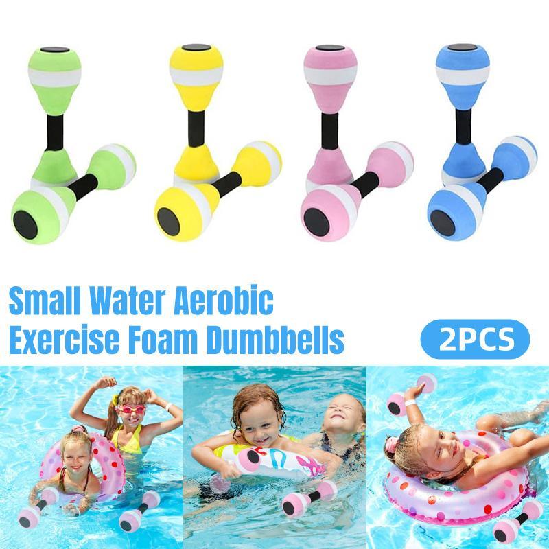 V528-DUMBBEL-2PCS-YELLOW-597763-202509301709-00 2PCS Arm Buoyancy Rings Dumbbell Style Float Set for Water Activities and Fun - Yellow - Image 1