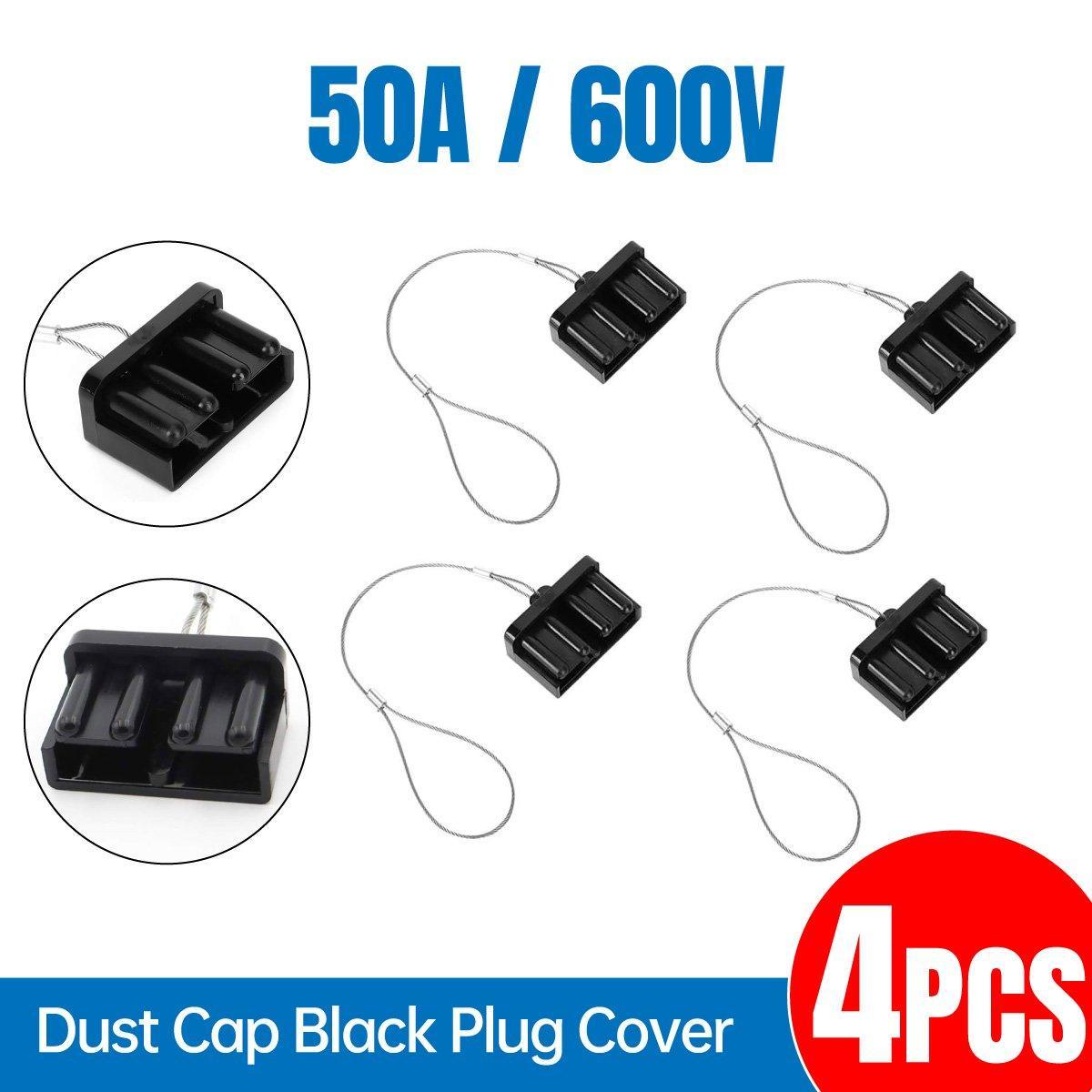 V528-DUST-COVER-BLACK-4PCS-663168-202509251622-00 4PCS Power Connector High Power High Current Plug Dust Cover Electric Socket Cap - Image 1