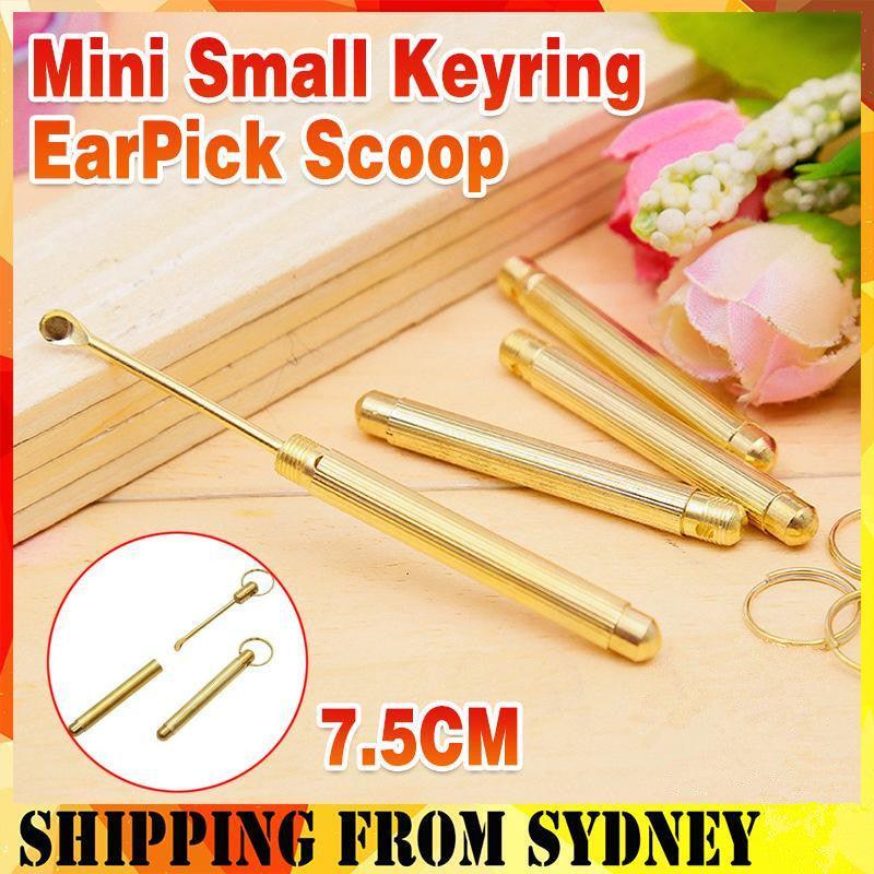 V528-EARPICKSCOOP-5PCS-GOLD-430008-202509251625-00 5Pcs Mini Small Keyring Earpick Scoop - Image 1