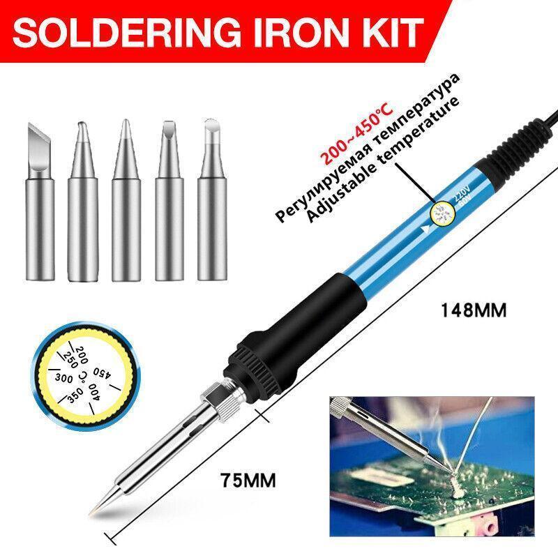 V528-ELECTRICSOLDERING-936977-202509251141-00 60W Electric Soldering Iron Kit Solder Welding Tool Stand Adjustable Temperature - Image 1