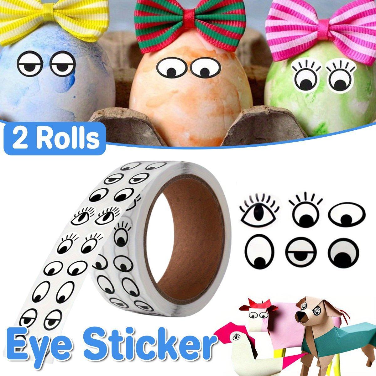 V528-EYE-STICKER-2ROLL-842563-202509251146-00 2 Rolls Cartoon Eye Stickers Self-Adhesive DIY Craft Paper for Handmade Projects - Image 1
